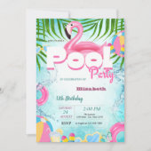 Invitation Jouets de piscine fête d'été (Devant)