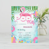 Invitation Jouets de piscine fête d'été (Debout devant)