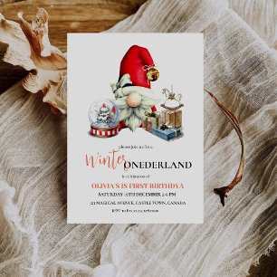 Invitation Jouets d'hiver Scandinavia mignonne fête d'anniver