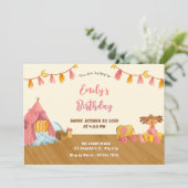 Invitation Jouets en bois anniversaire (Debout devant)