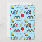 Invitation Jouets Enfants mignons fête d'anniversaire (Dos)