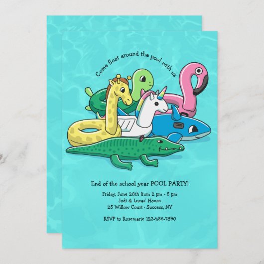 Invitation Jouets gonflables (Devant / Derrière)