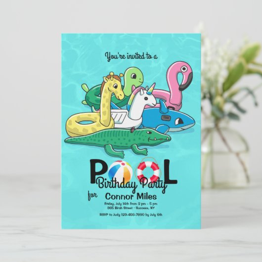 Invitation Jouets gonflables (Debout devant)