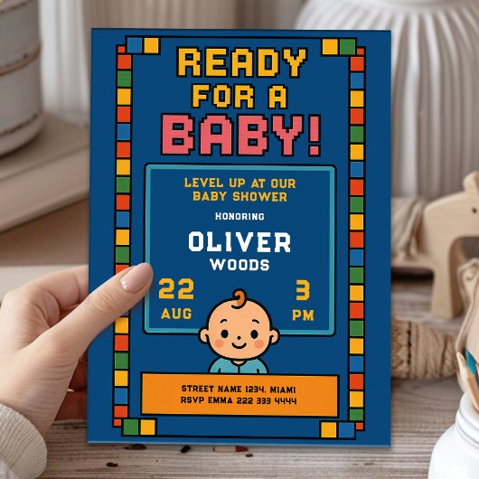 Invitation Joueur 1 : Baby Arcade Bash