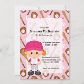 Invitation Joueur de baseball (Devant)