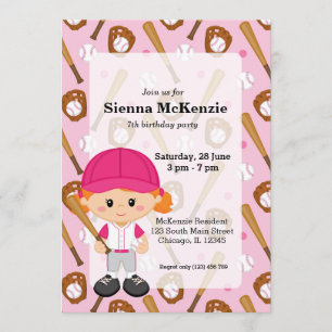 Invitation Joueur de baseball