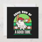 Invitation Joueur de baseball fantôme Halloween (Dos)