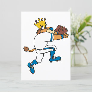 Invitation Joueur de baseball Lion