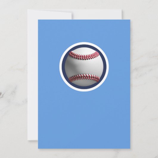 Invitation Joueur De Baseball Moderne À Thème Anniversaire (Dos)