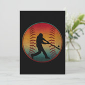 Invitation Joueur de baseball vintage (Debout devant)
