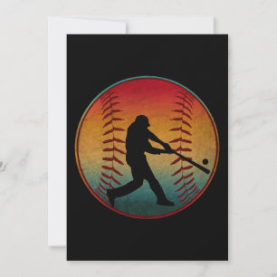 Invitation Joueur de baseball vintage