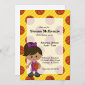 Invitation Joueur de basket-ball (Devant / Derrière)