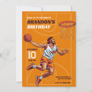 Invitation Joueur de basket-ball anniversaire