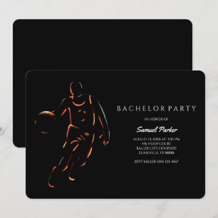 Invitation Joueur de basket-ball Bachelor / Sports de fête d'