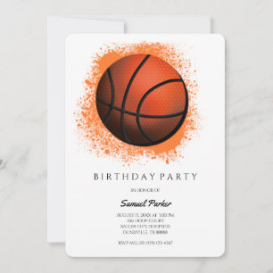 Invitation Joueur de basket-ball Bachelor / Sports de fête d'