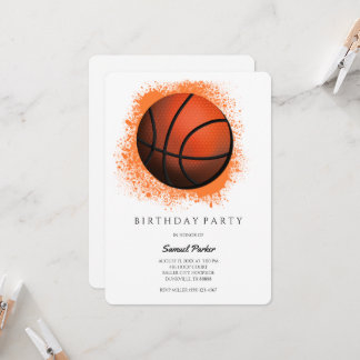 Invitation Joueur de basket-ball Bachelor / Sports de fête d'