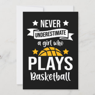 Invitation Joueur de basket-ball filles cadeau I cerceaux