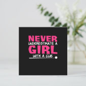 Invitation Joueur de billard | Billard de piscine avec une cu (Debout devant)