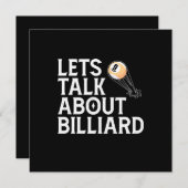 Invitation Joueur de billard | Parlons De Billiard (Devant / Derrière)