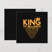 Invitation Joueur de billard | Roi Des Billiards (Devant / Derrière)