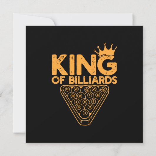 Invitation Joueur de billard | Roi Des Billiards (Devant)