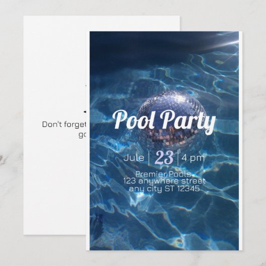 Invitation joueur de discus (Devant / Derrière)