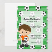 Invitation Joueur de football (Devant / Derrière)