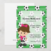 Invitation Joueur de football (Devant / Derrière)