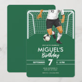 Invitation Joueur de football  (Devant / Derrière)