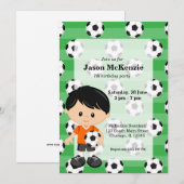 Invitation Joueur de football (Devant / Derrière)