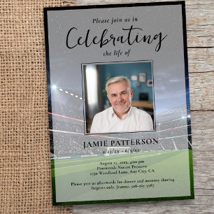 Invitation Joueur de football Fan Life Celebration Photo Funé