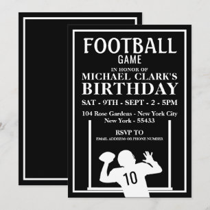 Invitation Joueur de football, jeu de football fête d'anniver