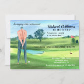 Invitation Joueur de golf à la retraite (Devant)