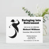 Invitation Joueur de golf à la retraite golfeur swing moderne (Debout devant)