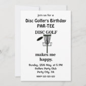 Invitation Joueur de golf disc Golfers Anniversaire Disc Golf (Devant)