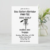 Invitation Joueur de golf disc Golfers Anniversaire Disc Golf (Debout devant)