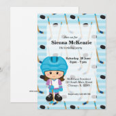 Invitation Joueur de hockey (Devant / Derrière)