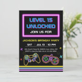 Invitation Joueur de jeu vidéo adolescent gamer garçon (Debout devant)