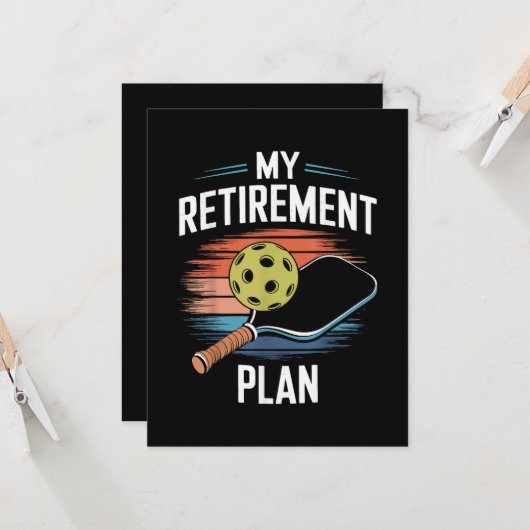 Invitation Joueur de pickleball Mon plan de retraiteMon plan (Devant/Arrière en situation)