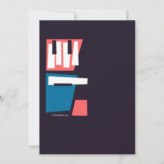 Invitation Joueur de Saxophone (Dos)