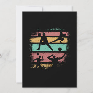 Invitation Joueur de volley-ball Retro Vintage