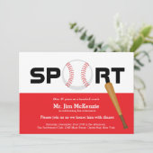 Invitation Joueur d'entraîneur professionnel de baseball (Debout devant)