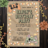 Invitation Joueur d'Halloween Éffrayant pour enfants fête d'a