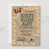 Invitation Joueur d'Halloween Éffrayant pour enfants fête d'a (Devant)