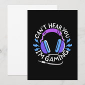 Invitation Joueur je suis jeu vidéo (Devant / Derrière)