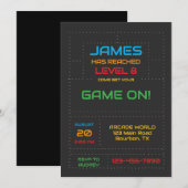 Invitation Joueur Niveau suivant Anniversaire (Devant / Derrière)