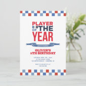 Invitation Joueur sportif Fête d'anniversaire de l'enfant (Debout devant)