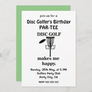 Invitation Joueurs de Disc Golf Golf Anniversaire Disc Golf
