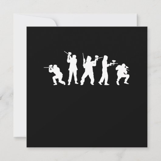 Invitation Joueurs de Paintball Marqueur de Paintball Pistole (Devant)