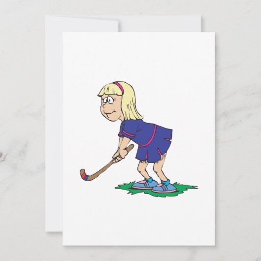 Invitation Joueuse de hockey sur gazon 2 (Devant)